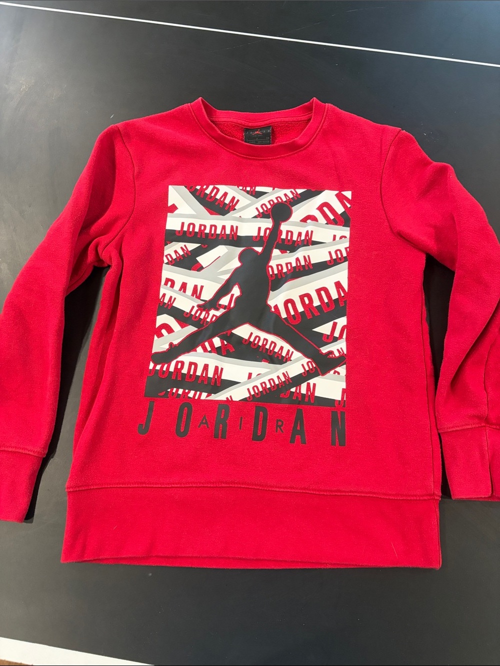 Jordan Red Kids' Crewneck Sweatshirt with Jumpman Graphic